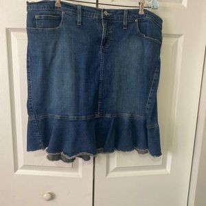 Jean mini skirt